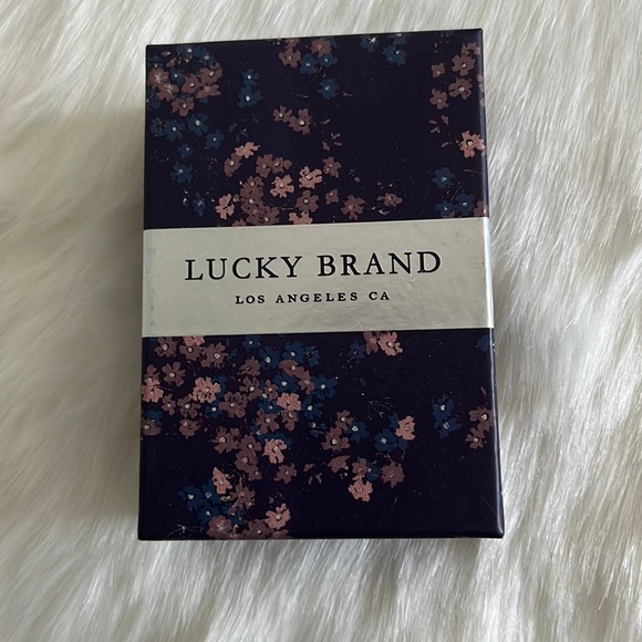 Lucky Brand turquoise and silver wide multitiered Cuff chain bracelet - Picture 12 of 12